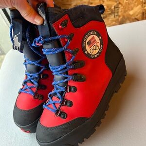Polo by Ralph Lauren Red and Black Winter Boots new!!! Us ski Olympic team!